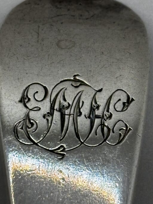 Old English silver dessert spoons for 12 persons. - Image 4