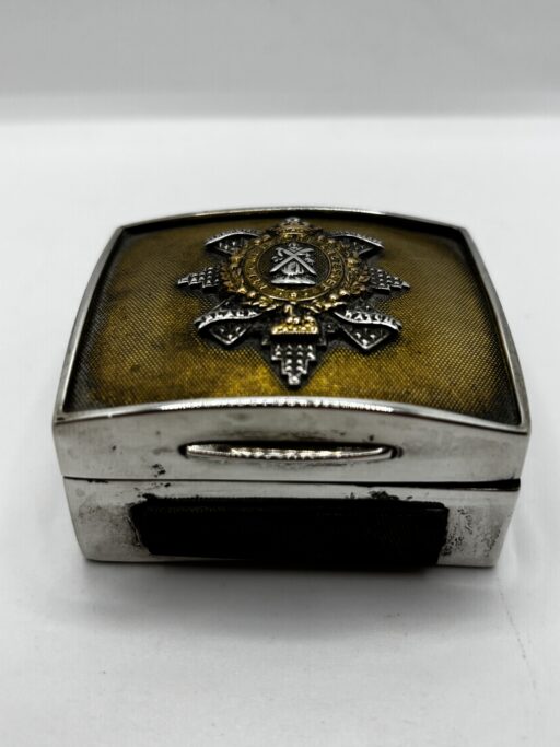 Black Watch silver matchbox, London 1910. - Image 2